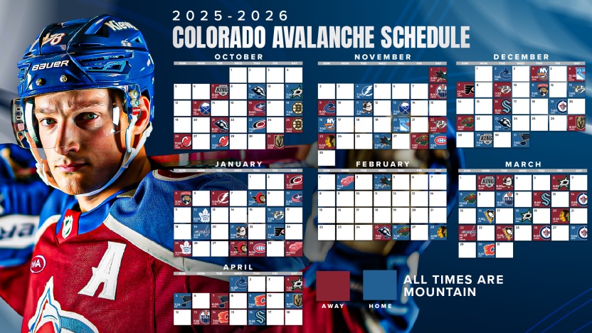 2025-2026 Colorado Avalanche Hockey Schedule